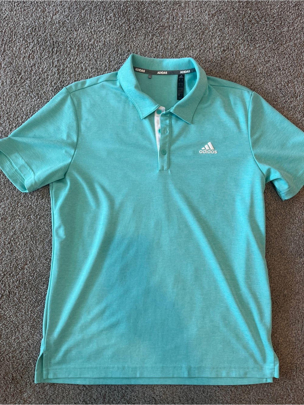 Adidas Golf Advantage Novelty Heathered Men's Polo Shirt Size Medium